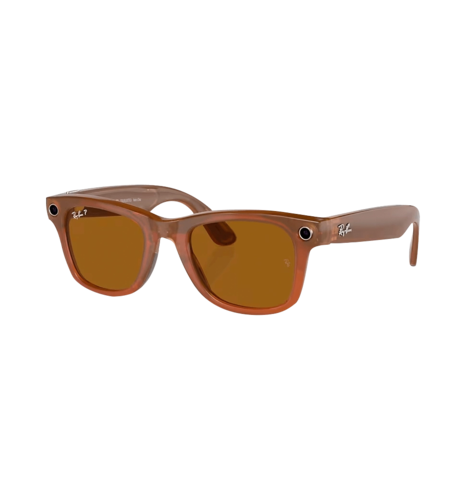 Смарт-окуляри Ray-Ban Meta Wayfarer Shiny Caramel/Polar Brown size L (RW4006 670683 50-22)