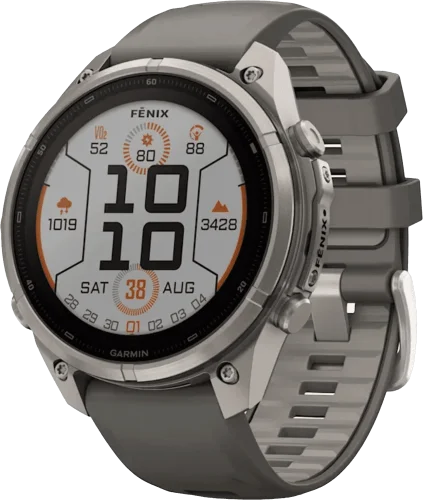 Спортивний годинник Garmin Fenix 9 Pro 47mm Sapph. Titanium with Pebble Gray/Silver Gray Silicone Band (010-04338-05)