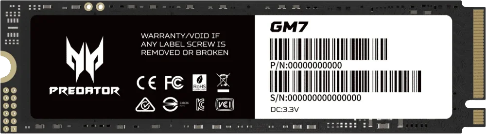SSD-накопитель Acer Predator GM7 1 TB (BL.9BWWR.118)