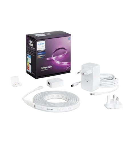 Стрічка світлодіодна розумна Philips Hue Plus, 0.5W(20Вт), 2000K-6500K, RGB, ZigBee, димування, базовий комплект, б/живл, 2м