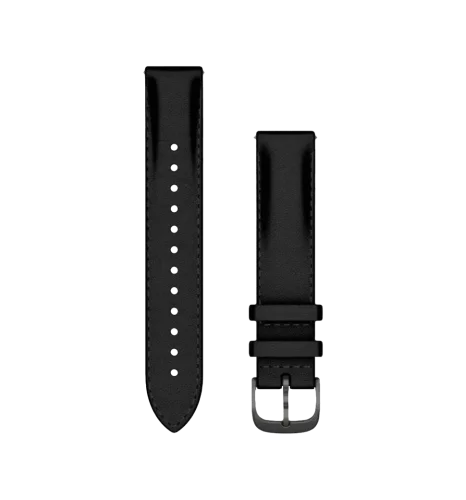 Швидкозмінні ремінці Garmin для смарт-годинника Forerunner 255S Collection (18 мм) шкіряні чорні із грифел