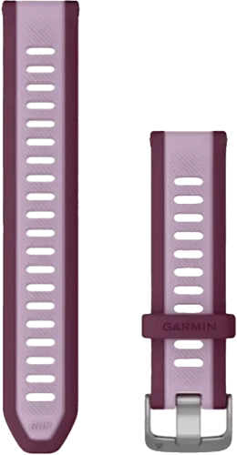 Швидкозмінні ремінці Garmin силіконові (20 мм) ягідні/бузкові