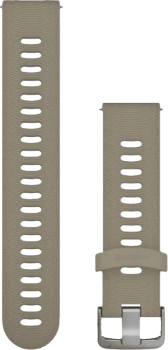 Швидкозмінні ремінці Garmin силіконові (20 мм) пісочного кольору з фурнітурою із нержавіючої сталі