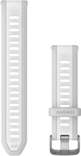 Швидкозмінні ремінці Garmin силіконові (20 мм) туманно-сірі/білі