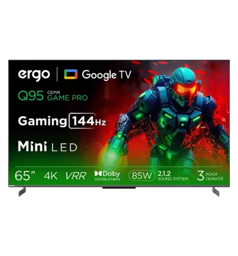 Телевізор ERGO 65MQ95 Game PRO рідкокристалічний