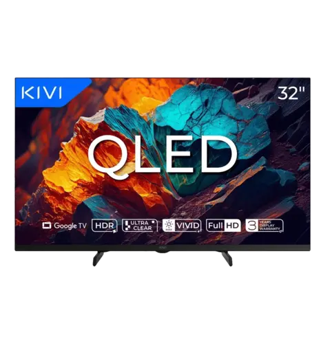 Телевізор KIVI 32", QLED, FHD, Google TV 32F720QB