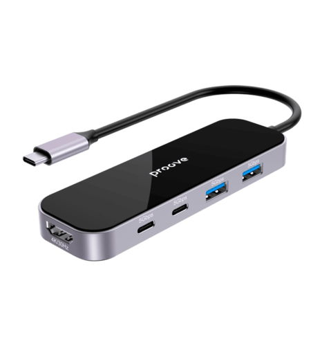 Type-C-Хаб Proove Shadow (2*USB3.0 + Type-C + PD100W + HDMI) (dark gray)