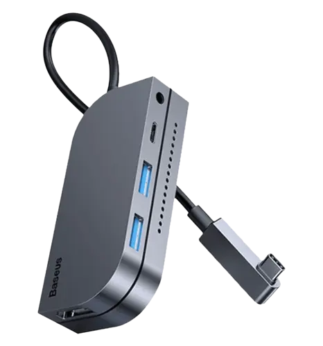 Хаб Baseus Bend Angle No.7 Type-C (CAHUB-CWJ0G)