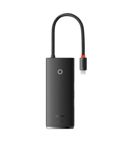 Хаб Baseus Lite Series 6-in-1  (Type-C to HDMI + 2xUSB 3.0 + Type-C + SD/TF) (black)(WKQX050001)