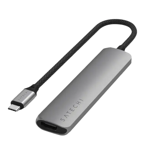 Хаб Satechi 6-in-1 USB-C Slim Multiport 4K Space Grey (ST-P6SM)
