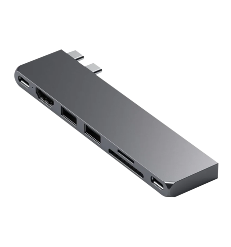 Хаб Satechi Aluminum USB-C Pro Hub Slim Adapter Space Gray (ST-HUCPHSM)