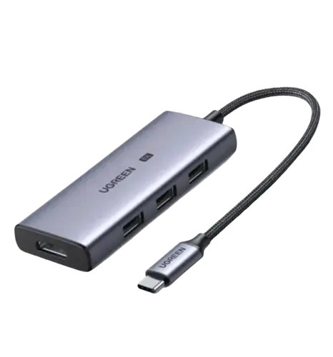 Хаб UGREEN CM500 4-in-1 USB Type-C to 3xUSB 3.0 + HDMI Multifunction Adapter Space Gray (50629)