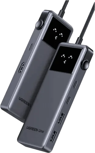 Хаб UGREEN CM888 USB-C to HDMI + 2xUSB 3.2 + 2xUSB-C 3.2 + PD Power Converter Gray (35998)