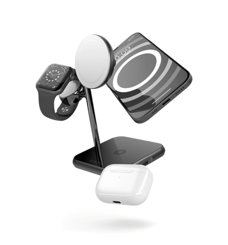 Зарядна станція Zens 4-in-1 MagSafe + Watch Wireless Charging Station Black (ZEDC22B/00)