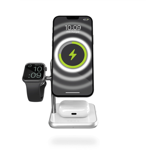 Зарядна станція Zens 4-in-1 MagSafe + Watch Wireless Charging Station White (ZEDC22W/00)