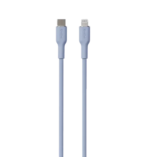 Зарядний кабель Puro Soft Cable USB-C to Lightning, 1.5m, light blue PUCAPLTUSBCICONLBLUE