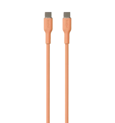 Зарядний кабель Puro Soft cable USB-C to USB-C, 1.5m, peach PUUSBCUSBCICONLORA