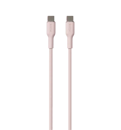 Зарядний кабель Puro Soft Cable USB-C to USB-C 1.5m, pink PUUSBCUSBCICONROSE