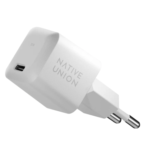 Зарядний пристрій Native Union Fast GaN Charger PD 67W Dual USB-C Port White (FAST-PD67-WHT-INT)