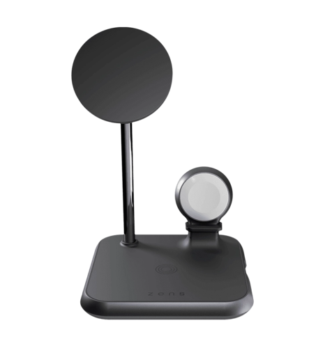 Зарядний пристрій Zens 4-in-1 Magnetic + Watch Aluminium Wireless Charger Black (ZEDC20B/00)