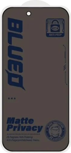 Захисне скло Blueo 2.5D Full Cover Anti-Peep Matte для Apple iPhone 17 / 17 Pro (6.3") (Чорний)