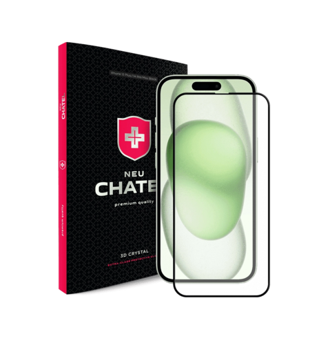 Захисне скло +NEU Chatel Corning Gorilla Anti-Static Mesh iPhone 14 Pro Max/15 Plus Black