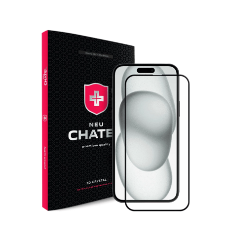 Захисне скло +NEU Chatel Corning Gorilla Anti-Static Mesh iPhone 14 Pro/15 Black