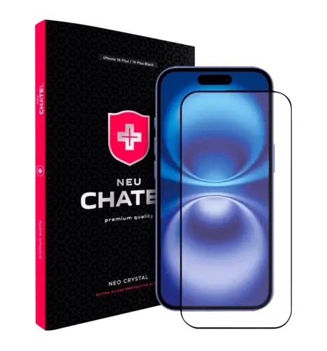 Захисне скло +NEU Chatel Corning Gorilla Glass with Mesh for iPhone 16/15 Front Black