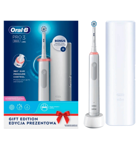Зубна щітка BRAUN Oral-B PRO3 3500 D505.513.3X WT Gift Edition