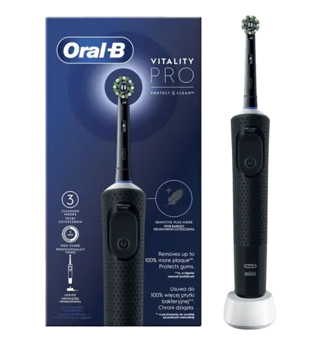 Зубна щітка BRAUN Oral-B Vitality D103.413.3 PRO Protect X Clean Cross Action EB50BRB Black