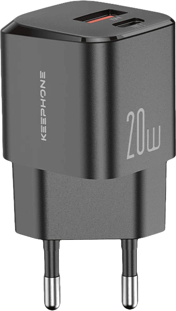 Адаптер Keephone 20W Type-C+ USB-A Power Adapter Black (KPRACH061ACBK)