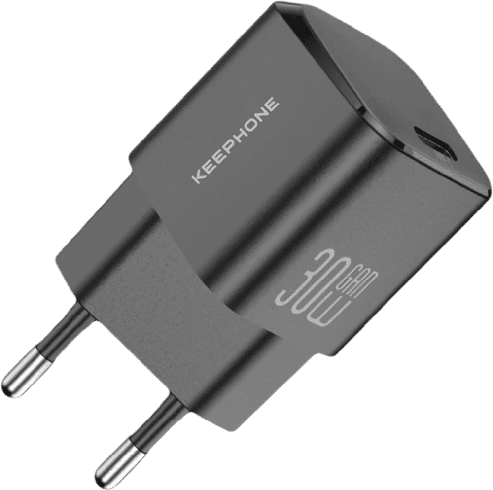 Адаптер Keephone 30W GaN (Type-C) Black (KPBOOS35CBK)