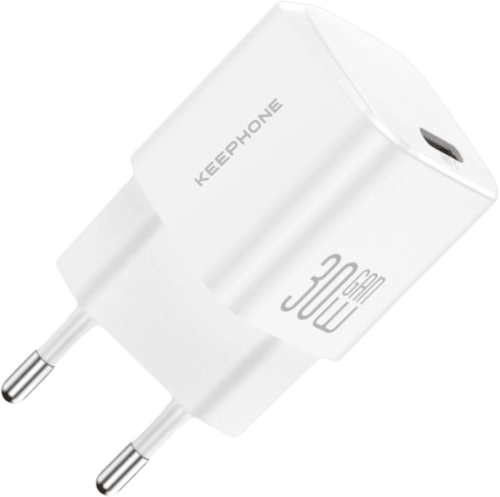 Адаптер Keephone 30W GaN (Type-C) White (KPBOOS35CWH)