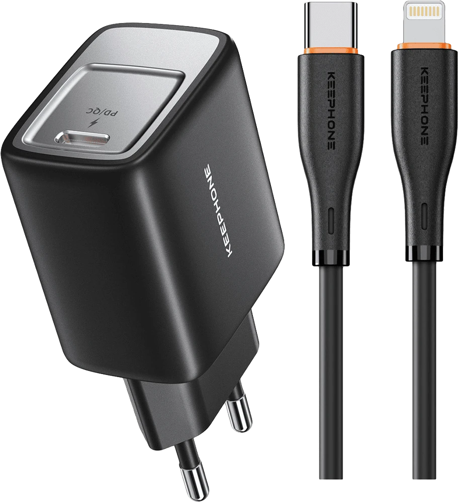 Адаптер Keephone MIXEED C-L+30W(Type-C) Black (KPMIXD6CLCBK)