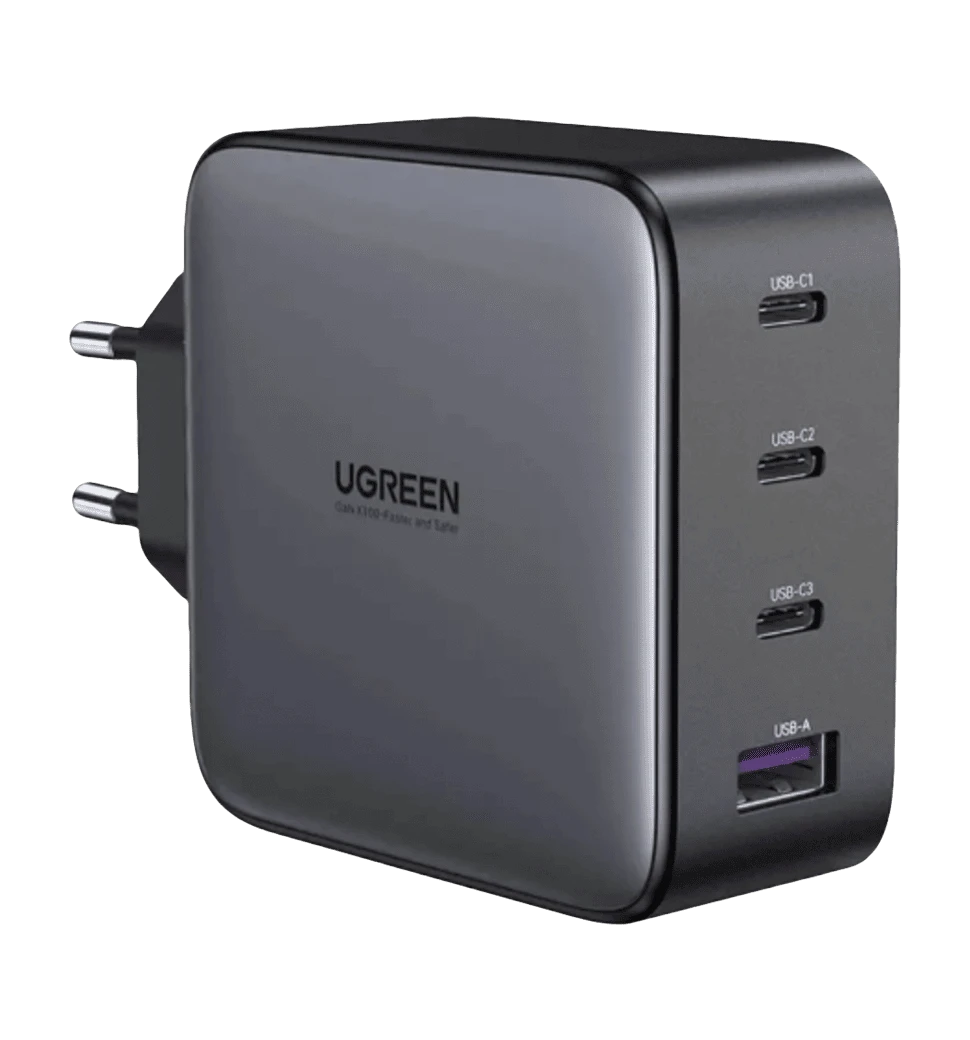 Адаптер UGREEN CD226 USB-A+3xUSB-C 100W GaN Tech Fast Charger Grey (40747)