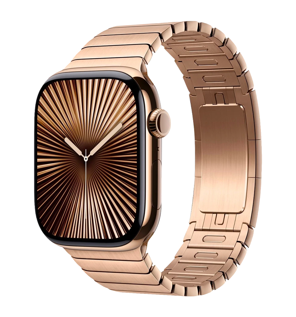 Apple Watch Series 10 GPS + Cellular 42mm Gold Titanium Case w. Gold Link Bracelet (MX0N3+MXMC3)