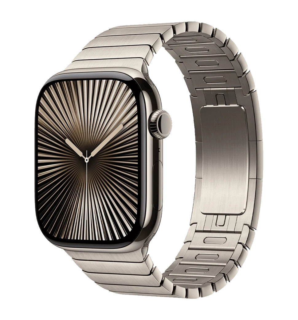 Apple Watch Series 10 GPS + Cellular 46mm Natural Titanium Case with Natural Link Bracelet (MX163)