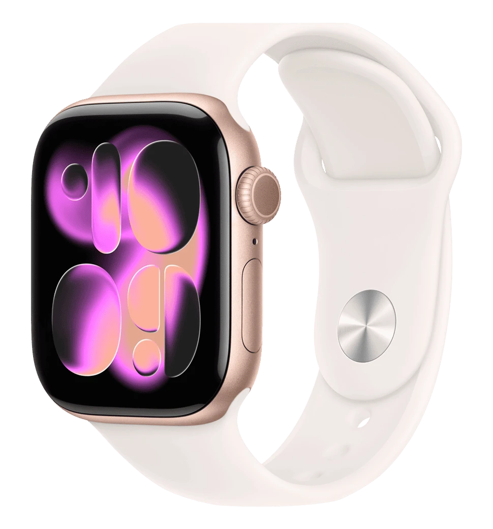 Apple Watch Series 11 GPS 42mm Rose Gold Aluminium Case with Light Blush Sport Band - M/L (MEU44)