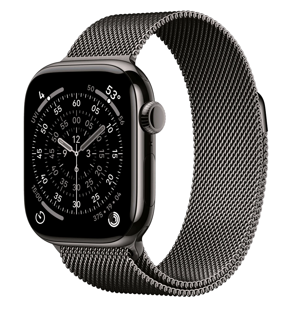 Apple Watch Series 11 GPS + Cellular 42mm Slate Titanium Case with Slate Milanese Loop (MF8U4)