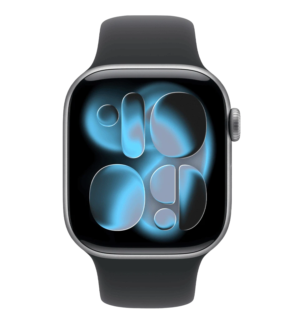 Apple Watch Series 11 GPS + Cellular 46mm Space Grey Aluminium Case with Black Sport Band - M/L (MFCA4)