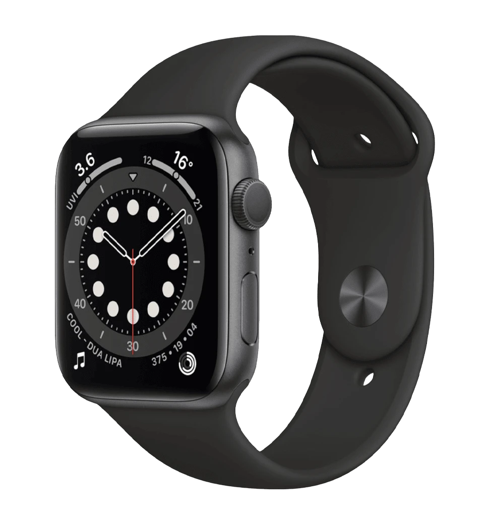 Apple Watch S6 44mm Sp Gray Alu Black Sport Band (M00H3)