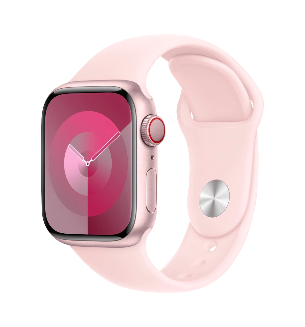 Apple Watch Series 9 41mm Pink Aluminum Case with Light Pink Sport Band M/L (MR943)