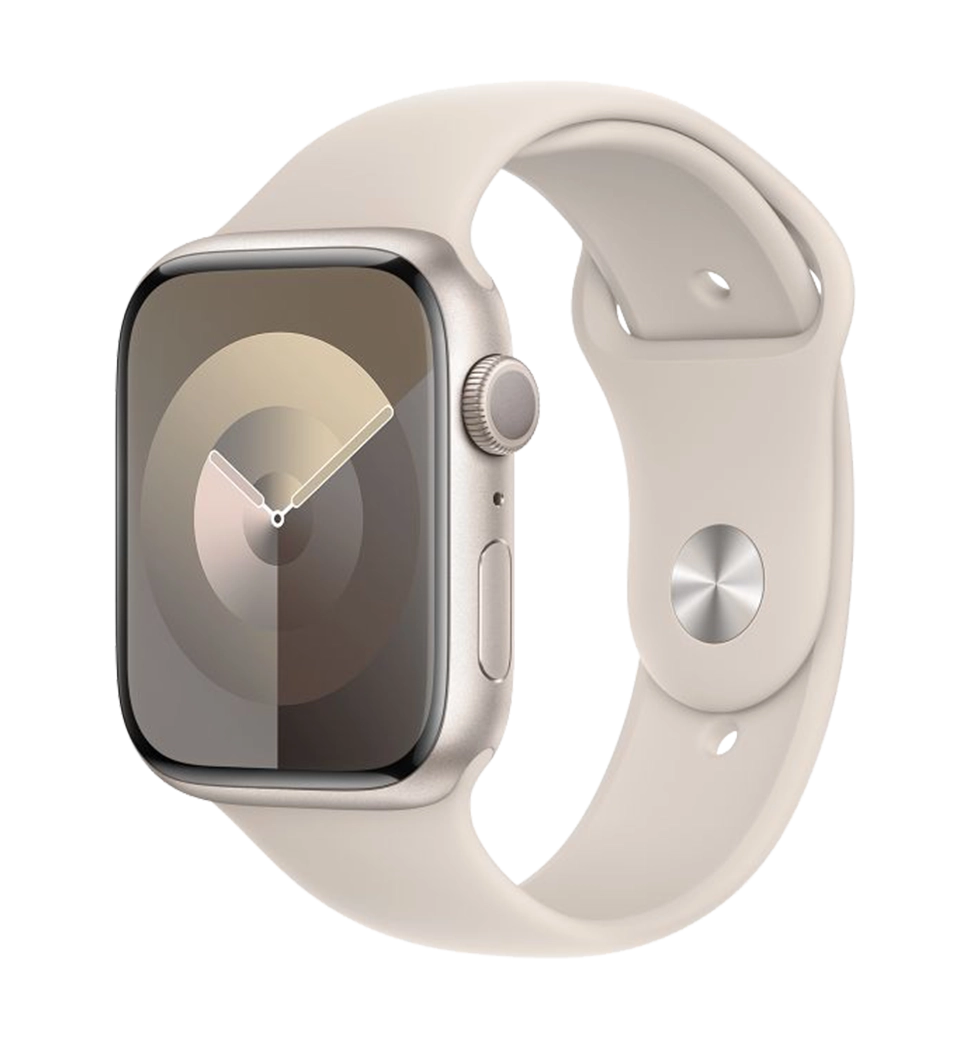 Apple Watch Series 9 41mm Starlight Aluminum Case with Starlight Sport Band S/M (MR8T3)