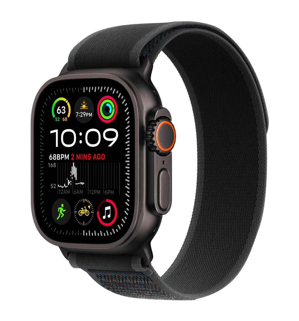 Apple Watch Ultra 2 GPS 49mm Black Titanium Case with Black Trail Loop M/L 