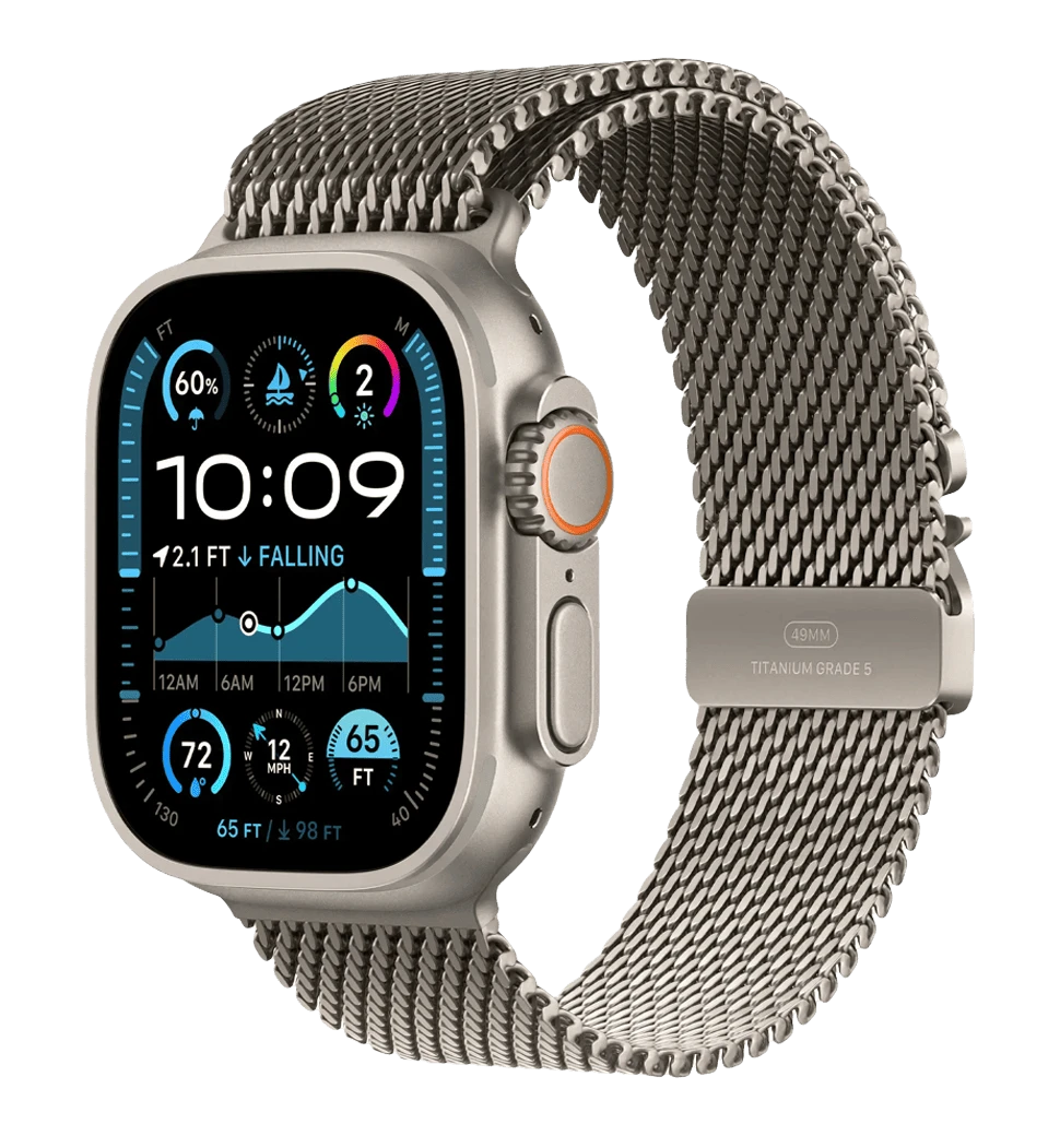Apple Watch Ultra 2 GPS 49mm Natural Titanium Case with Natural Titanium Milanese Loop S (MX4M3) 