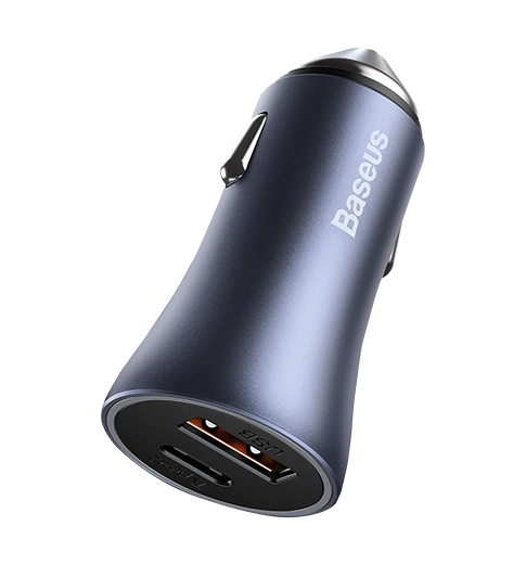 АЗП Baseus USB+USB-C Golden Contactor Pro 40W Dark Gray (CCJD-0G)