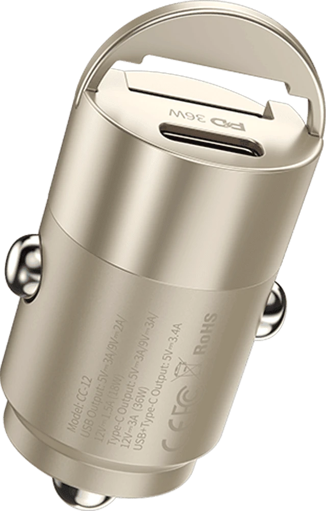 АЗП Keephone Car Volt Type-C / Type-C Titanium (CC-12) (KPCARVOCCTM)