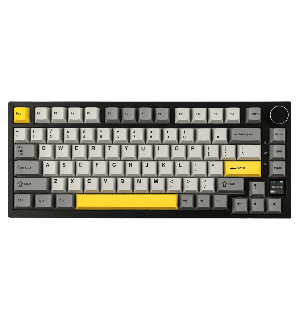 Бездротова механічна клавіатура Ajazz  AK820 PRO 75% Gift Switch Black RGB  (AK820PRO-G-BGY)