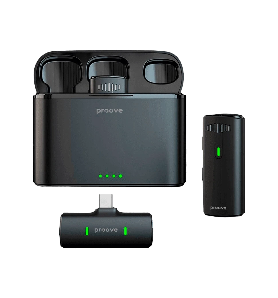 Безпроводной петличный микрофон Proove Record Type-C  (black)