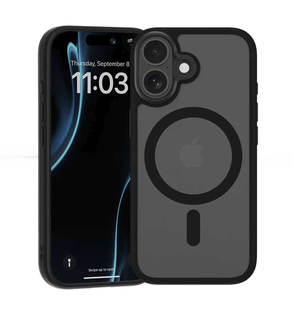 Чехол Benks Mist Magnetic Case for iPhone 17 (Black/ Metal Frame)